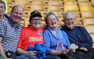 Brighton and Hove Albion Fans Passionate Showing at Molineux Stadium during Sky Bet Championship Match vs. Wolverhampton Wanderers (September 2015)