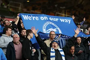 Wolves Prints: Brighton & Hove Albion Fans Passionate Showing at Wolverhampton Wanderers Championship Clash