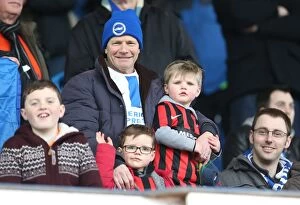 Images Dated 14th February 2015: Brighton and Hove Albion Fans' Passionate Support at Sheffield Wednesday Championship Match