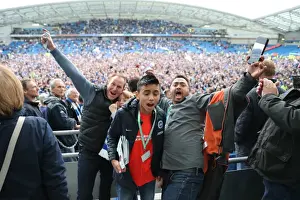 Wigan Athletic 17APR17 Prints: Brighton and Hove Albion Fans Passionate Support: EFL Sky Bet Championship Clash vs