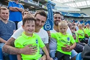 Prints of Brighton fans during the Pre-Season Friendly match between Brighton and Hove Albion and Sevilla at the American Express Community Stadium, Brighton and Hove, England on 2 August 2015 Pre-Season Prints: Brighton and Hove Albion Fans in Full Support at the 2015 Pre-Season Friendly Against Sevilla