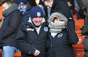 Blackpool 31JAN15 Prints: Brighton and Hove Albion Fans in Full Swing at Bloomfield Road vs Blackpool (31Jan15)
