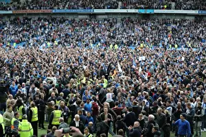 Wigan Athletic 17APR17 Prints: Brighton and Hove Albion Fans in Full Swing: EFL Sky Bet Championship Match vs