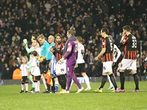 Brighton and Hove Albion Fans in Full Swing: A Passionate Atmosphere at Fulham's Craven Cottage (29DEC14)