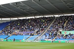 Images Dated 20th August 2016: Brighton and Hove Albion Fans in Full Swing at Reading's Madejski Stadium during Sky Bet