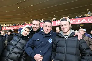 Wolverhampton Wanderers 20DEC14 Prints: Brighton and Hove Albion Fans in the Thick of the Action: Wolverhampton Wanderers vs