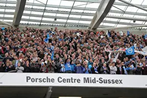 Wigan Athletic 17APR17 Prints: Brighton and Hove Albion Fans in Full Throat: American Express Community Stadium vs