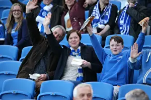 Bournemouth 10APR15 Prints: Brighton & Hove Albion Fans in Full Throat at the American Express Community Stadium vs AFC Bournemouth (10APR15)