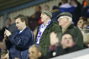 Millwall Prints: Brighton and Hove Albion Fans in Full Throat at Intense Championship Clash against Millwall (17MAR15)