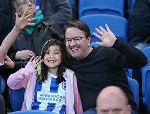 Bournemouth 10APR15 Prints: Brighton and Hove Albion Fans in Full Throat during Sky Bet Championship Clash vs