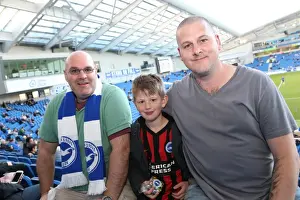 Huddersfield Town 14APR15 Prints: Brighton and Hove Albion Fans in Full Throat during the Sky Bet Championship Clash vs