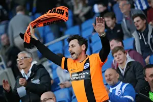 Bournemouth 10APR15 Prints: Brighton & Hove Albion Fans in Full Throat: Sky Bet Championship Showdown vs AFC Bournemouth (10APR15)