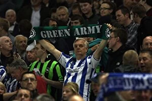 Images Dated 23rd September 2011: Brighton & Hove Albion Fans Unite: A Sea of Support for Plymouth Argyle at the Amex