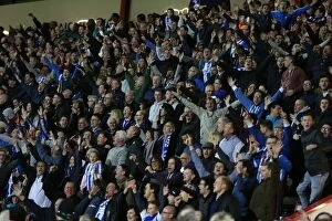 Images Dated 1st November 2014: Brighton & Hove Albion Fans Unite at American Express Community Stadium During SkyBet Championship