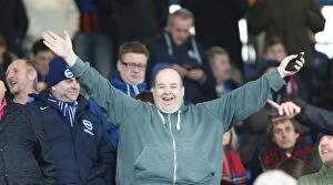 Images Dated 14th February 2015: Brighton and Hove Albion Fans' Unwavering Support at Sheffield Wednesday Championship Match