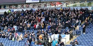 Images Dated 21st March 2015: Brighton and Hove Albion Fans' Unwavering Support at Blackburn Rovers Championship Match, March 2015