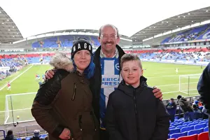 Bolton Wanderers 28FEB15 Prints: Brighton and Hove Albion Fans Unwavering Support at Bolton Wanderers Championship Match