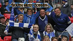 Brighton and Hove Albion Fans Unwavering Support at the Emirates FA Cup Semi-Final vs Manchester City, Wembley Stadium (2019)