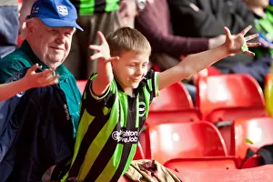 Nottingham Forest - 24-03-2012 Prints: Brighton & Hove Albion Fans Unwavering Support at Nottingham Forest