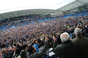 Brighton and Hove Albion FC: Euphoric Fans Celebrate Promotion to Premier League at American Express Community Stadium (17th April 2017 vs Wigan Athletic)