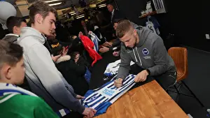 Brighton & Hove Albion FC: 2019/20 Season - Player Signing Session with Neal Maupay, Dale Stephens, Aaron Connolly, and Adam Webster at Amex Stadium