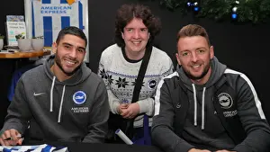 Brighton & Hove Albion FC: 2019/20 Season - Player Signing Session with Neal Maupay, Dale Stephens, Aaron Connolly, and Adam Webster at Amex Stadium