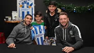Brighton & Hove Albion FC: 2019/20 Season - Player Signing Session with Neal Maupay, Dale Stephens, Aaron Connolly, and Adam Webster at Amex Stadium