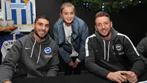 Brighton and Hove Albion FC: 2019/20 Season - Player Signing Session with Neal Maupay, Dale Stephens, Aaron Connolly, and Adam Webster at Amex Stadium