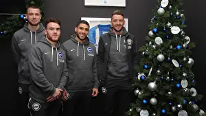 Brighton & Hove Albion FC: 2019/20 Season - Player Signing Session with Neal Maupay, Dale Stephens, Aaron Connolly, and Adam Webster at Amex Stadium