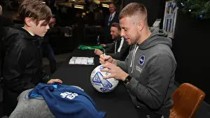 Brighton & Hove Albion FC: 2019/20 Season - Player Signing Session with Neal Maupay, Dale Stephens, Aaron Connolly, and Adam Webster at Amex Stadium