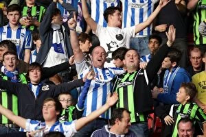 Images Dated 19th November 2011: Brighton and Hove Albion FC: Away Days 2011-12 - Fans on the Seafront