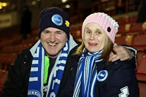 Images Dated 12th March 2013: Brighton and Hove Albion FC: Away Days 2012-13 - A Sea of Supporters (Crowd Shots)