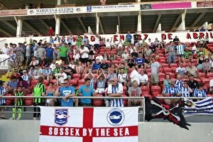 Images Dated 23rd July 2011: Brighton and Hove Albion FC: Electric Atmosphere of Away Crowds - Portugal Pre-season 2011-12