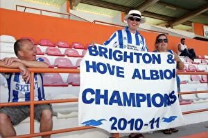 Portugal Pre-season 2011-12 Collection: Brighton and Hove Albion FC: Electric Atmosphere of Away Crowds - Portugal Pre-season 2011-12