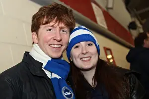 Crowd Shots Away Days 2012-13 Prints: Brighton and Hove Albion FC: Electric Atmosphere in the Away Crowds 2012-13