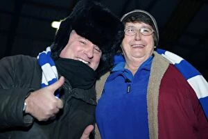 Images Dated 8th December 2010: Brighton & Hove Albion FC: Fans in Full Force at the FCUM FA Cup Replay - December 2010