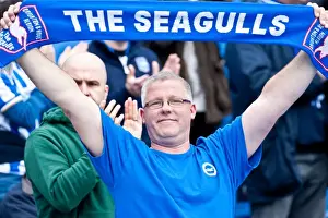 Birmingham City - 21-04-2012 Prints: Brighton & Hove Albion FC: Passionate Fans in Action during the Championship Clash vs