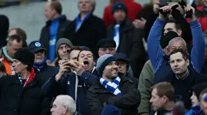 Arsenal 25JAN15 Prints: Brighton and Hove Albion FC: Passionate Fans in Action during FA Cup Clash vs
