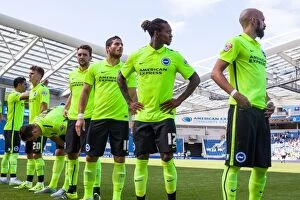 Images Dated 2nd August 2015: Brighton and Hove Albion FC: Pre-Season Friendly 2015 - Albion Team Line-Up Before Kick-Off