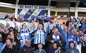 Huddersfield Town 14APR15 Prints: Brighton and Hove Albion FC: A Sea of Colors as Fans Roar Against Huddersfield Town (14APR15)