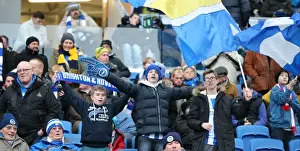 Nottingham Forest 07FEB15 Prints: Brighton and Hove Albion FC: Unstoppable Fan Support in Sky Bet Championship Clash vs