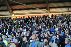 Reading 31OCT15 Prints: Brighton and Hove Albion FC: Unwavering Passion of Fans at Reading Championship Match
