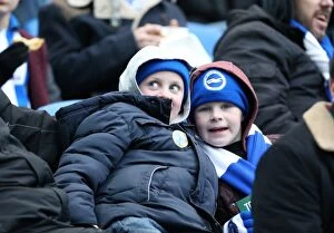 Images Dated 7th February 2015: Brighton and Hove Albion FC: Unwavering Support Against Nottingham Forest (07FEB15)