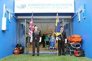 Blackburn Rovers 08NOV14 Prints: Brighton and Hove Albion Flag Bearers before Match against Blackburn Rovers