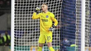 Images Dated 15th March 2023: Brighton and Hove Albion: Jason Steele Orders Defensive Focus vs. Crystal Palace (15MAR23)