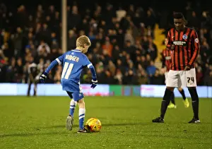 Fulham 29DEC14 Prints: Brighton & Hove Albion Mascot at Fulham's Craven Cottage during Sky Bet Championship Match (29DEC14)