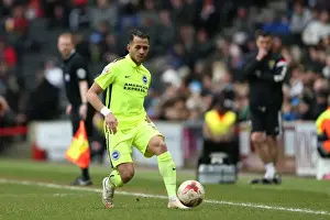 Full Back Prints: Brighton and Hove Albion Take on MK Dons in Championship Clash (19MAR16)