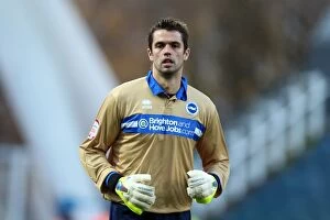 Images Dated 17th November 2012: Brighton & Hove Albion: Peter Brezovan's Intense Moment on the Field