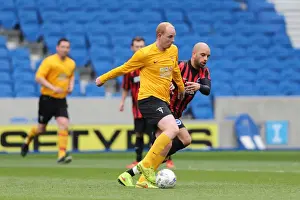 Prints of Play on the pitch match at the American Express Community Stadium, Brighton and Hove, England on 29 April 2015 Play On Pitch 2015 Prints: Brighton & Hove Albion: Play on the Pitch - A 2015 Experience at American Express Community Stadium
