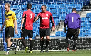Prints of Play on the pitch match at the American Express Community Stadium, Brighton and Hove, England on 28 April 2015 Play On Pitch 2015 Prints: Brighton & Hove Albion: Play on the Pitch - A 2015 Moment at American Express Community Stadium